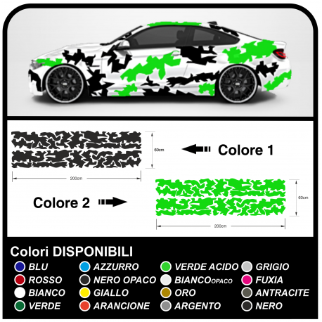 Autocollants de camouflage de la voiture de Camouflage graphiques militaire à deux tons