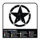 Sticker STAR effet usé cm50 Jeep RENEGADE BOUSSOLE Cherokee 50 cm