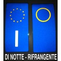 KIT 2 adesivi targa AUTO RIFRANGENTI - Neutri o con provincia anno