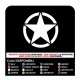 Sticker STAR Jeep CJ CJ3 CJ5 CJ7 CJ8 RENEGADE cm 50 star military 4X4