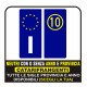 STICKERS Kit DE PLAQUE d'immatriculation de la moto bike Europe personnalisé autocollant de décalque