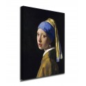 Quadro Ragazza con l'orecchino di perla .- Jan Vermeer - Girl with a pearl earring - stampa su tela canvas con o senza telaio