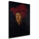 Quadro Ritratto di uomo con turbante rosso Jan van Eyck stampa su tela canvas con o senza telaio