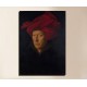 Cadre le Portrait d'un homme avec un turban rouge, Jan van Eyck impression sur toile avec ou sans cadre