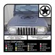 Sticker STAR militaire consommé 50 cm de bonnet Jeep WRANGLER WILLYS RENEGADE