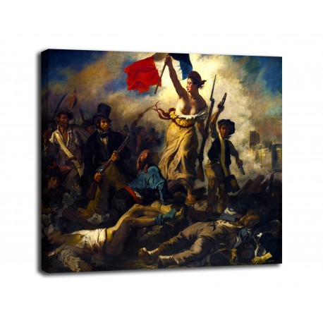 Bild Die Freiheit führt das volk - Eugène Delacroix - druck auf leinwand, leinwand mit oder ohne rahmen