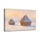 The framework Sheaves, effect of snow, in the morning - Claude Monet - print on canvas with or without frame