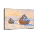 Rahmen Garben, die wirkung von schnee, der morgen - Claude Monet - druck auf leinwand, leinwand mit oder ohne rahmen