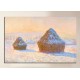 The framework Sheaves, effect of snow, in the morning - Claude Monet - print on canvas with or without frame