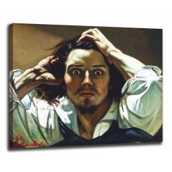 La peinture d'un auto-Portrait, homme désespéré - Gustave Courbet - impression sur toile avec ou sans cadre