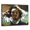 La peinture d'un auto-Portrait, homme désespéré - Gustave Courbet - impression sur toile avec ou sans cadre