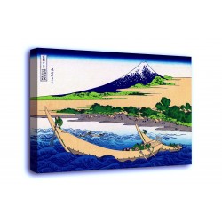The framework the Coast of the bay of the Tagus, Ejiri at Tōkaidō - Katsushika Hokusai - print on canvas with or without frame