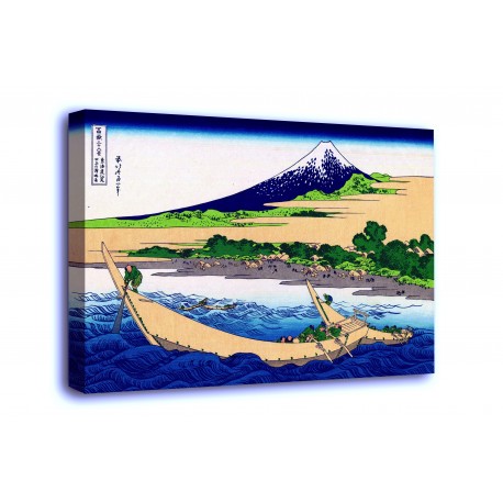 Rahmen Küste der bucht von Tejo, Ejiri in Tōkaidō - Katsushika Hokusai - druck auf leinwand, leinwand mit oder ohne rahmen