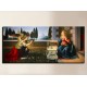 Painting the Annunciation - Leonardo - print on canvas with or without frame