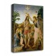 The framework of The baptism of Christ - Leonardo, Verrocchio - print on canvas with or without frame