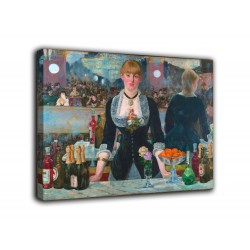 Rahmen in Der bar der Folies Bergère - Édouard Manet - druck auf leinwand, leinwand mit oder ohne rahmen