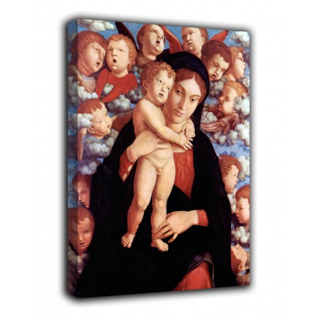 Bild Madonna mit Kind und ein chor der cherubim - Andrea Mantegna - druck auf leinwand, leinwand mit oder ohne rahmen