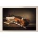 Moderne photos de un Violon sur Une Table en Bois Impression sur Toile - Cadre pour la salle de Séjour Cuisine Bureau à domicile