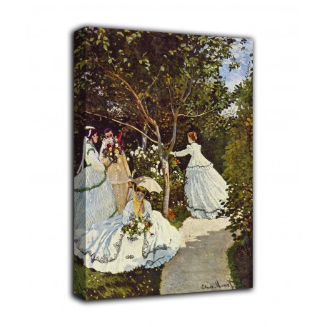 La peinture des Femmes dans le jardin de Claude Monet - impression sur toile avec ou sans cadre