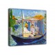 Peinture tableau de Monet sur son bateau - Edouard Manet - impression sur toile avec ou sans cadre