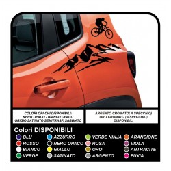 aufkleber Seitlich Jeep Renegade berg-sticker decal aufkleber autocollant fahrrad