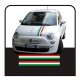 Aufkleber für FIAT 500 KIT kolbenringe, italienische flagge, motorhaube tettino und eine truhe streifen der trikolore-aufkleber