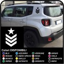 adesivi gradi SGT stelle graduate sergente per montante posteriore jeep renegade stickers Jeep Renegade