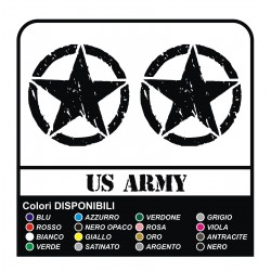 2 STICKERS cm 9 STAR BOUCHON de RÉSERVOIR de RENEGADE, JEEP hors route AUTOCOLLANTS