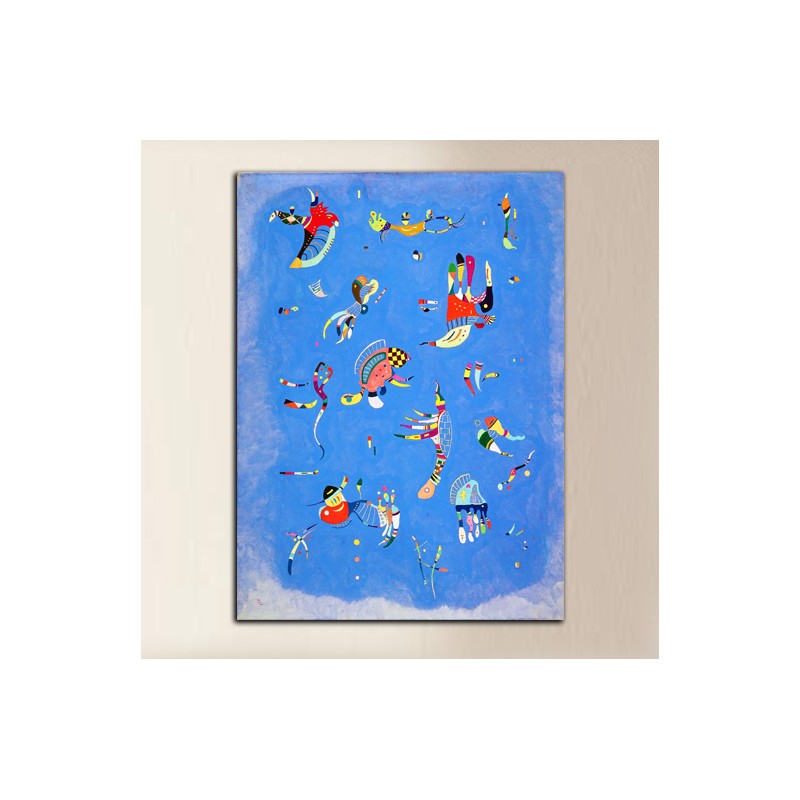 Quadro Moderno stile KANDINSKY Celeste-Blu - Stampa su Tela