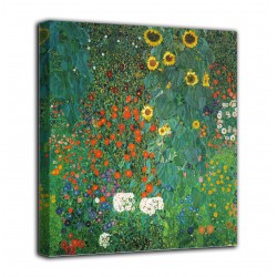 Quadro Giardino di campagna con girasoli - Klimt - stampa su tela canvas con o senza telaio