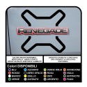 2 ADESIVI Stickers adesivi logo renegade per scritta portiera qualità superiore