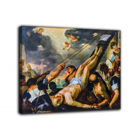 La peinture de la Crucifixion de Saint-Pierre - Luca Giordano - impression sur toile avec ou sans cadre