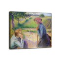 Photo de Deux jeunes agriculteurs - Camille Pissarro - impression sur toile avec ou sans cadre