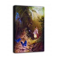 L'image du chasseur de papillons - Carl Spitzweg - impression sur toile avec ou sans cadre