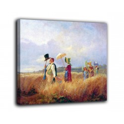Picture of The walk on Sunday - Carl Spitzweg - print on canvas with or without frame