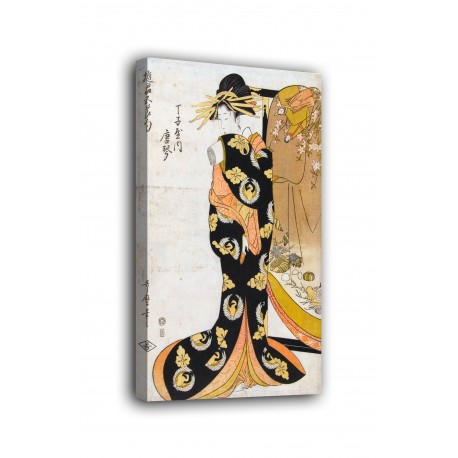 The framework Courtesan Karagoto of the house of Chojiya - Kitagawa Utamaro - prints on canvas with or without frame