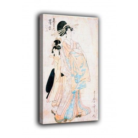 Le cadre Courtisane Shinohara de la maison de Tsuruya - Kitagawa Utamaro - des impressions sur toile avec ou sans cadre