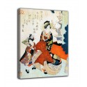Quadro La cortigiana e una bambina invocano una decorazione - Hiroshige - stampa su tela canvas con o senza telaio