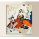 Quadro La cortigiana e una bambina invocano una decorazione - Hiroshige - stampa su tela canvas con o senza telaio