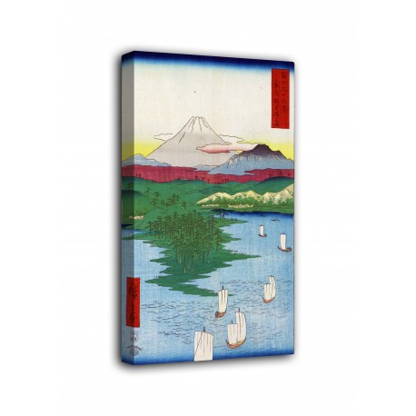 Le cadre du Noge et Yokohama - Hiroshige - impression sur toile avec ou sans cadre