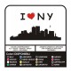 Sticker I LOVE New York, Manhattan, NY, Brooklyn - stickers muraux - SINGLE version