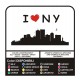 Etiquetas engomadas de la pared de I LOVE New York para una PARED de Manhattan, NY, Brooklyn - pegatinas de Pared
