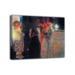 La pintura de Schubert en el piano - Gustav Klimt - impresión en lienzo con o sin marco