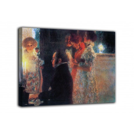 Painting Schubert at the piano - Gustav Klimt - print on canvas with or without frame