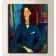 Quadro Ritratto di Jean Cocteau - Modigliani - stampa su tela canvas con o senza telaio