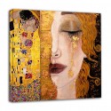 Das Klimt-Gerüst - Freyas goldene Tränen und Kuss - KLIMT Bild gedruckt auf Leinwand mit oder ohne Rahmen