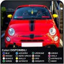 Adesivo per FIAT 500 KIT fasce cofano strisce adesivi per cofano fiat 500 mini ed altre vetture