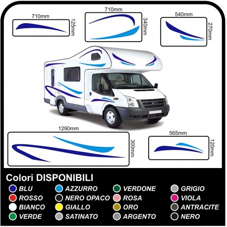 autocollants pour MOTORHOME graphiques de vinyle autocollants décalques rayures camping-car, CARAVANE, Motorhome - graphique 02