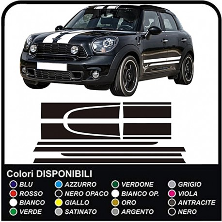 MINI Countryman Seiten aufkleber Motorhaube Dachkofferraum und Seitenstreifen MINI Grafik COOPER COUNTRYMAN - Alle Modelle