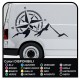 Aufkleber TRANSIT M-SPORT Side Van Grafik Van Aufkleber Streifen Ford Transit Custom Minibus und Wohnmobil